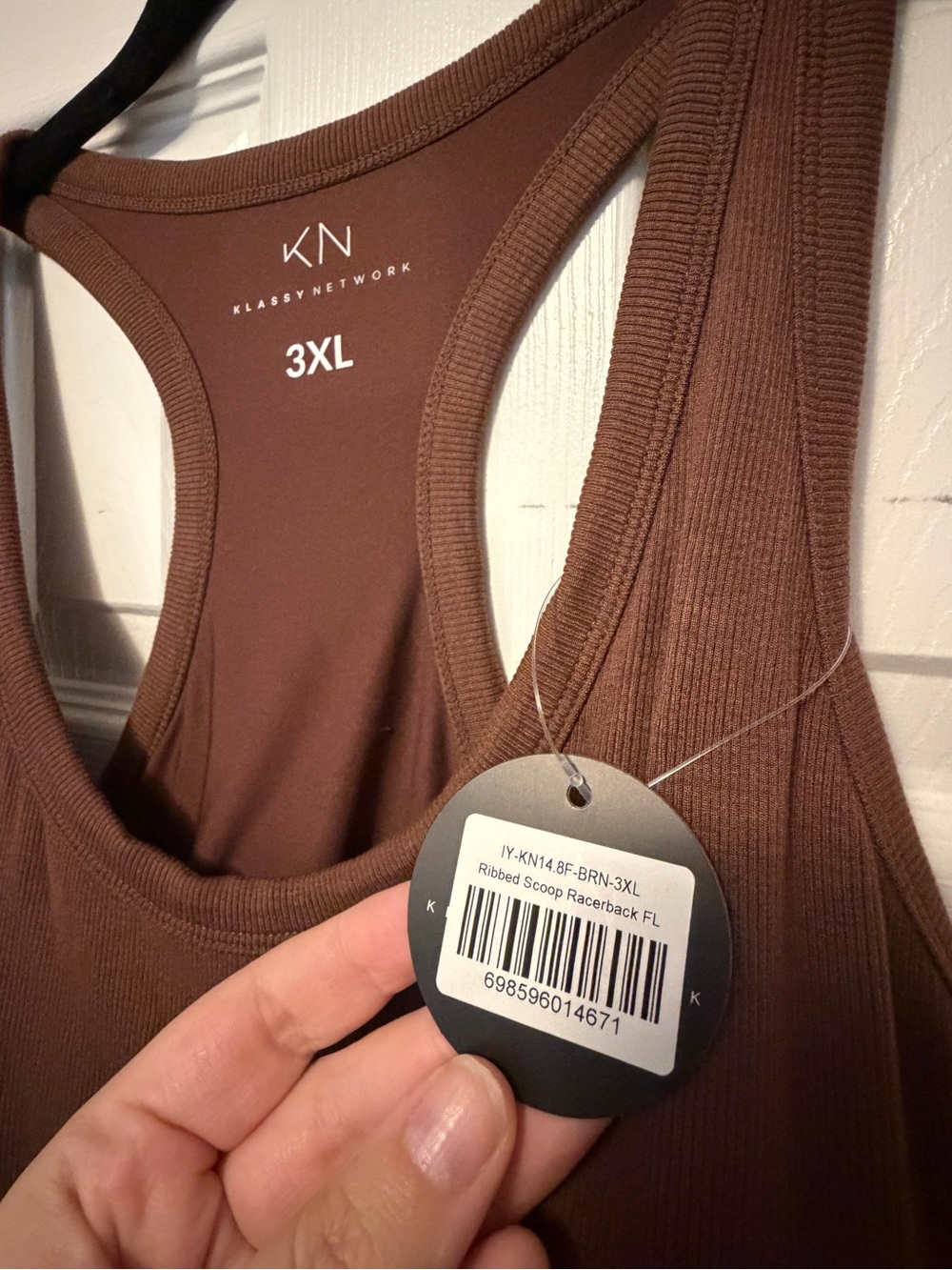 NWT Klassy Network Ribbed Scoop Racerback Tank - Picture 5 of 6